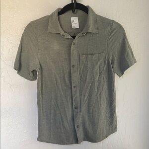 All In Motion | Boys Collard Shirt | Olive Green | Size L 10/12